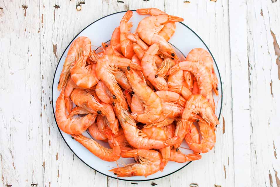 Picture of a bowl of shrimp
