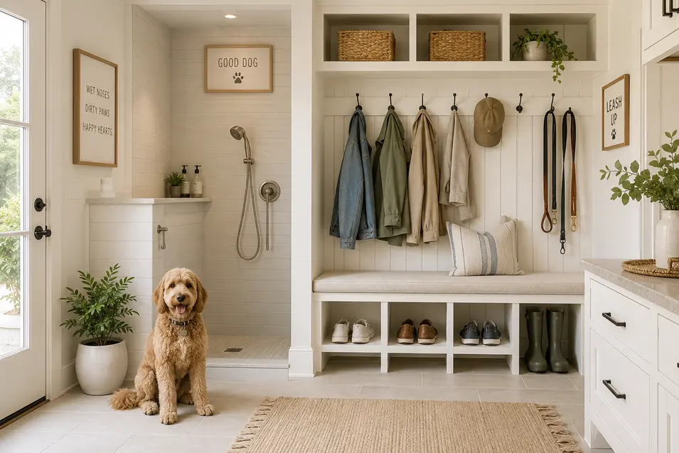 dog is mud room