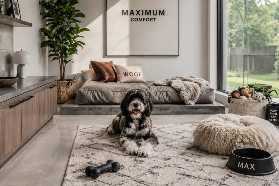 dog in the spare room